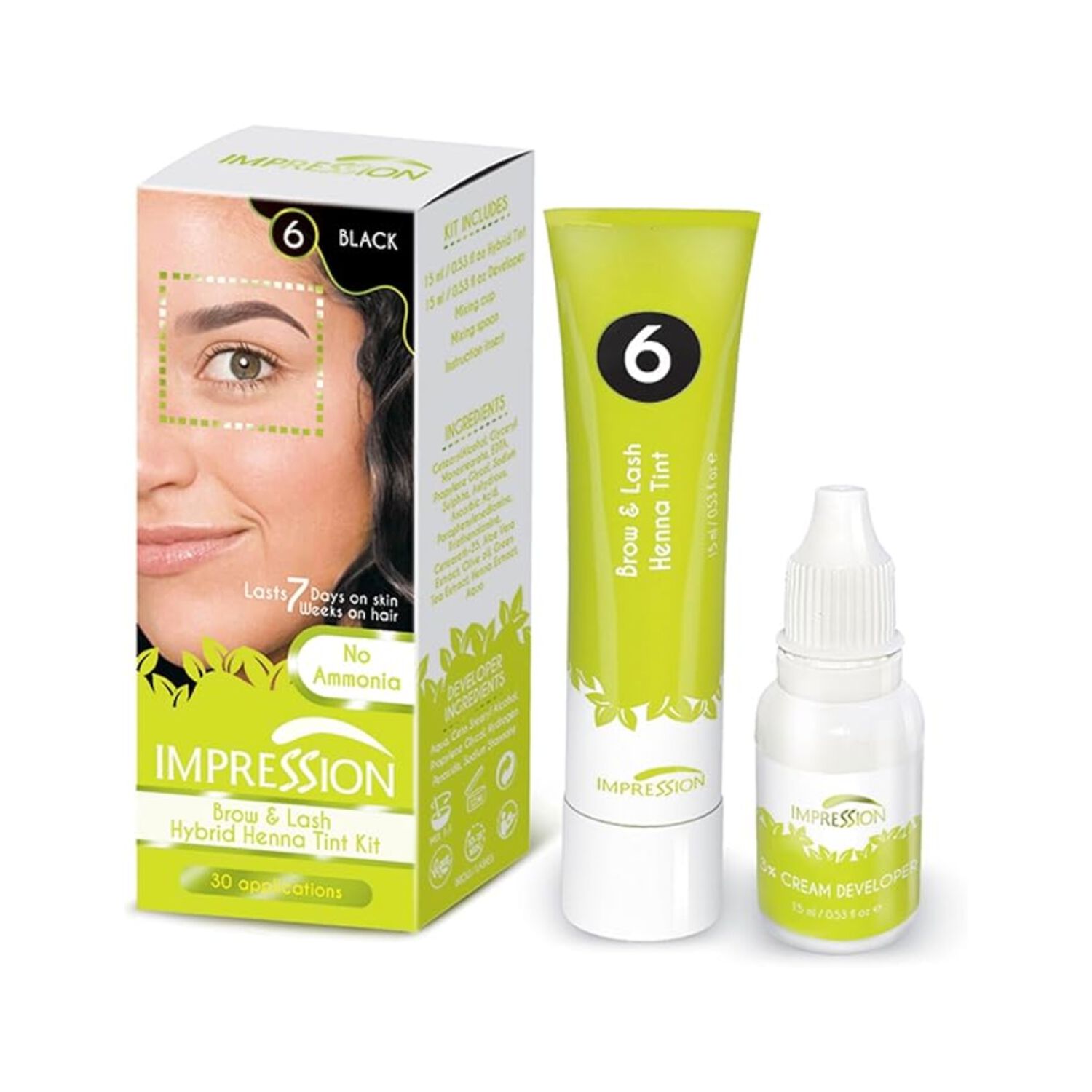 Impression Kit Hair Tintura Cejas Y Pesta&ntilde;as Negro 15ml image number 0.0
