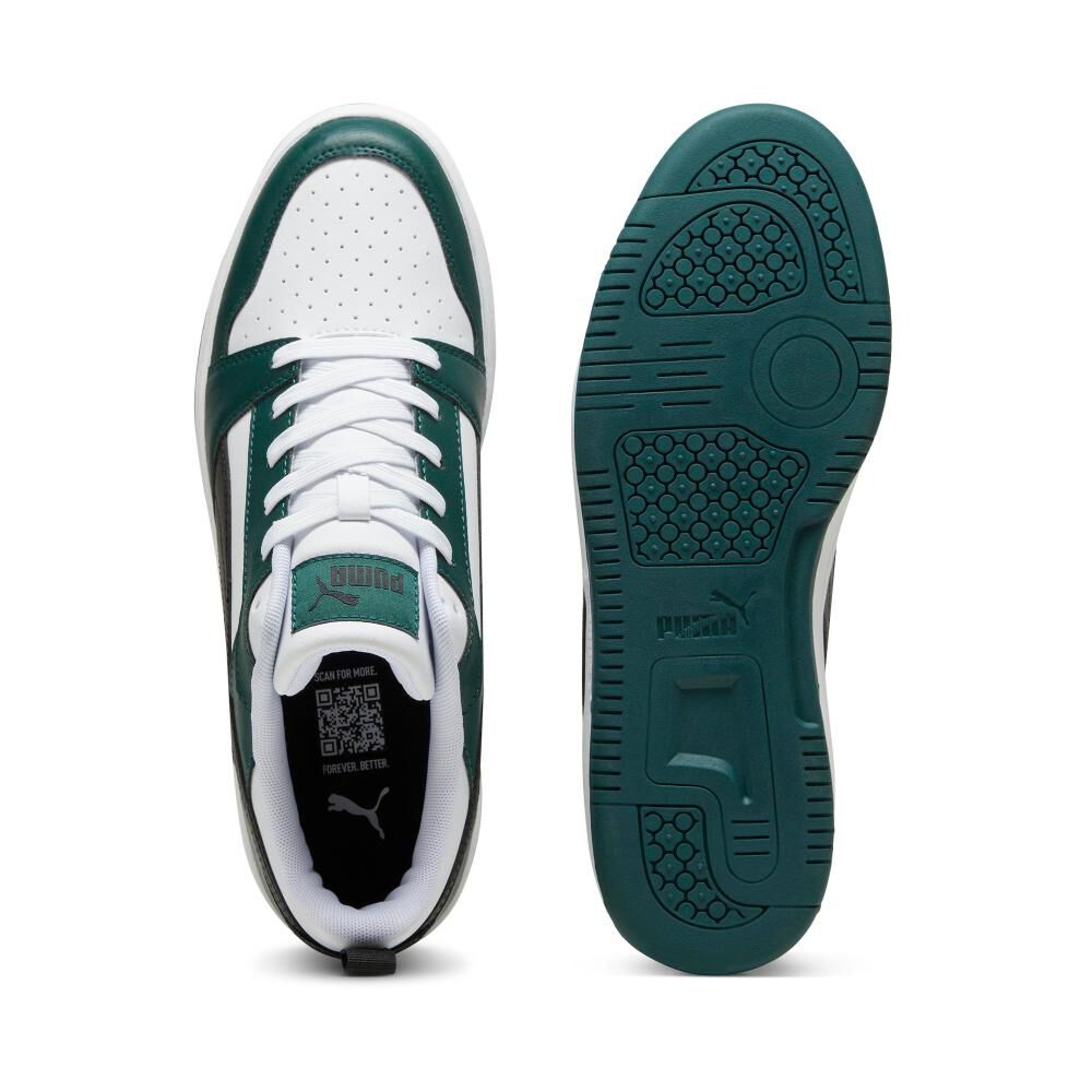 Zapatilla Urbana Hombre Puma Rebound V6 Low Verde/blanco image number 6.0
