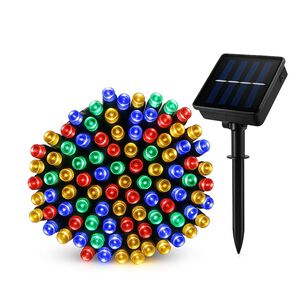 Luces Guirnalda Navidad Solar 100 Led Rgb 10m Decoracion Luces Guirnalda Navidad Solar 100 Led Rgb 10m Decoracion