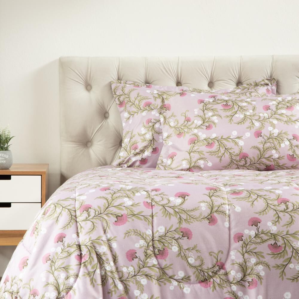 Combo Cama Europea Mediterraneo Plus 2 Plazas Base Dividida+ Plumon Silvest + Pack 2 Almohadas image number 2.0