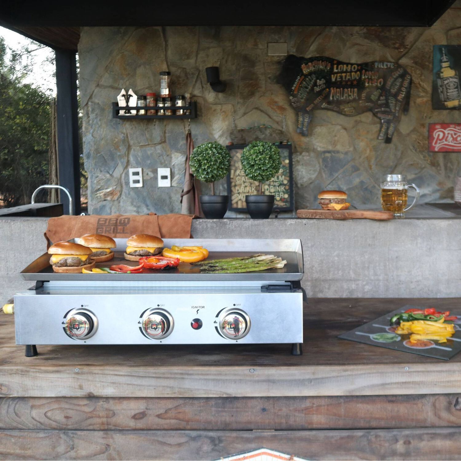Plancha A Gas Bbq Grill Flat Top Grill 3q image number 1.0