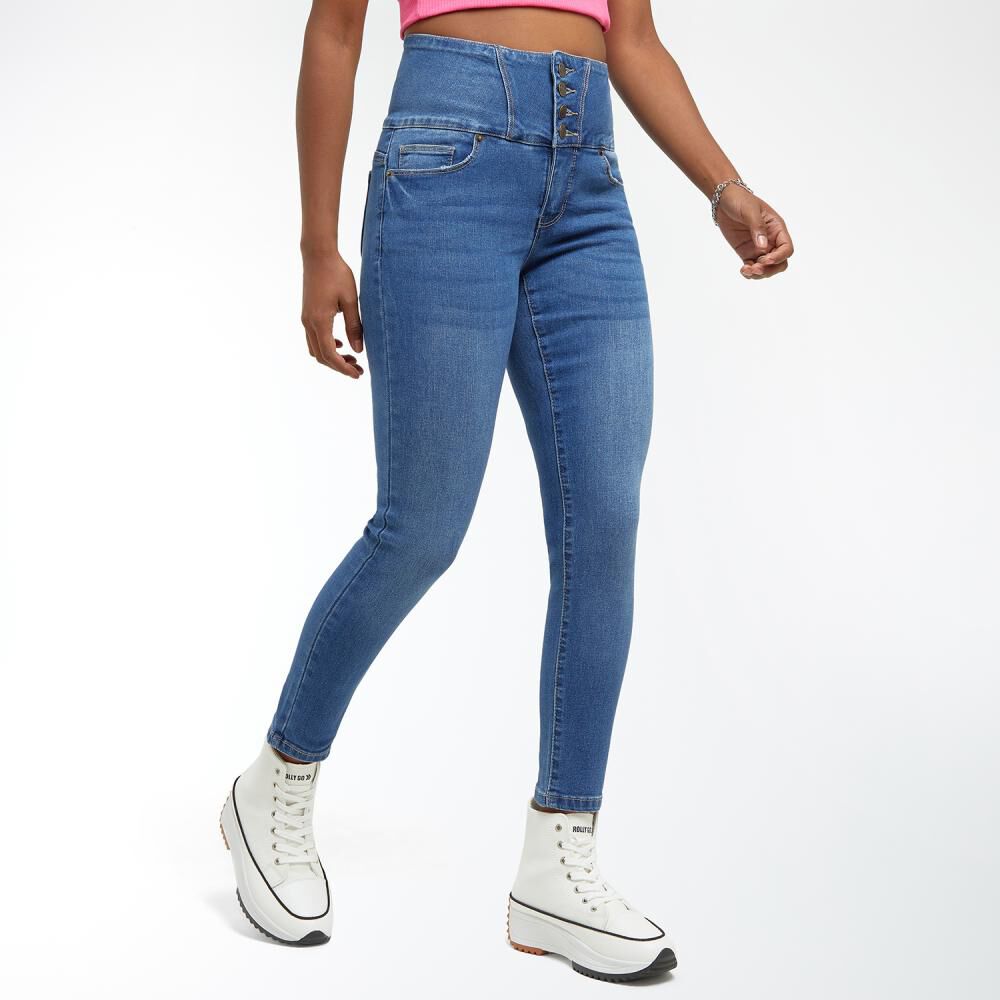 Jeans Tiro Alto Super Skinny Mujer Rolly Go image number 2.0