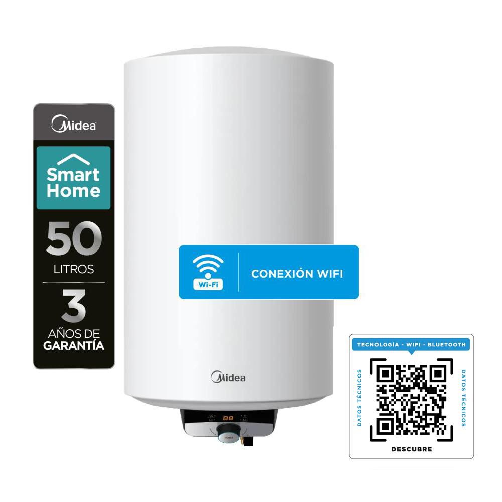 Termo El&eacute;ctrico Midea MWH50-15EFGCLW / 50 Litros image number 7.0
