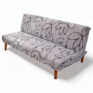  Funda Cubre Futon Elasticada Estampada Tela Lisa Ffe1-6