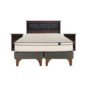 Cama Europea Flex Valencia / King / Base Dividida + Set de Maderas Argos