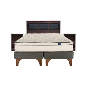 Cama Europea Flex Valencia / King / Base Dividida + Set de Maderas Argos