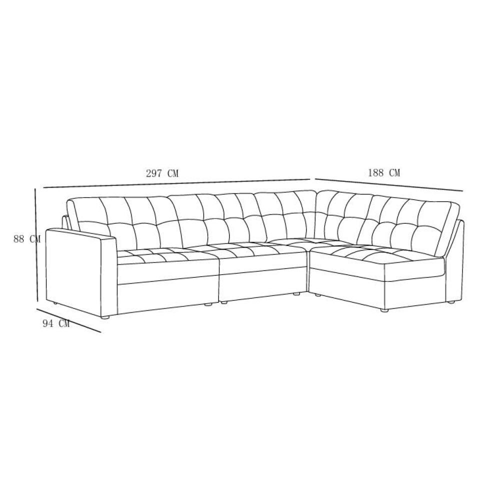 Sof&aacute; Seccional Modular Azhome Veron / 5 Cuerpos image number 10.0