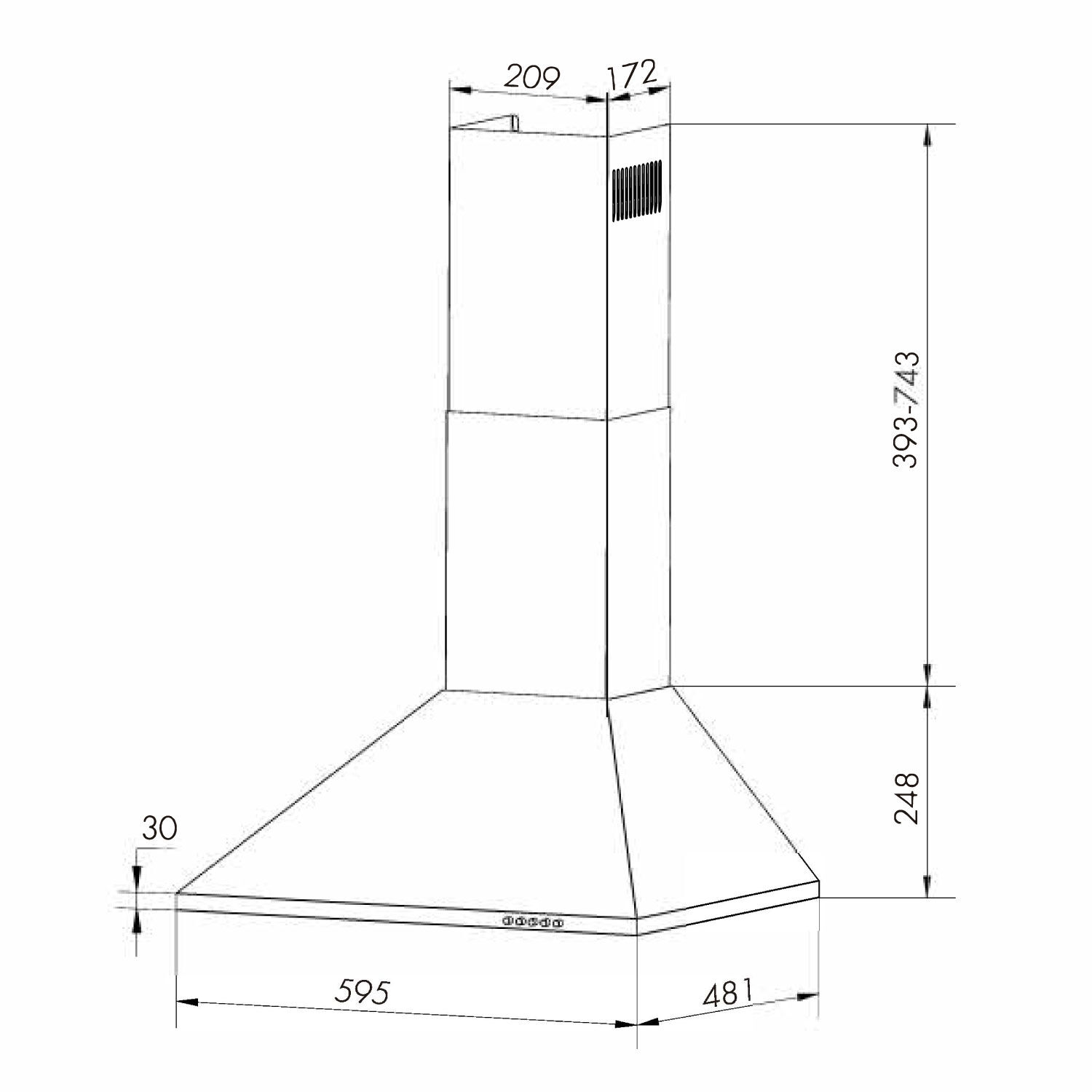 Campana Piramidal Grner Black Mate T60 image number 4.0