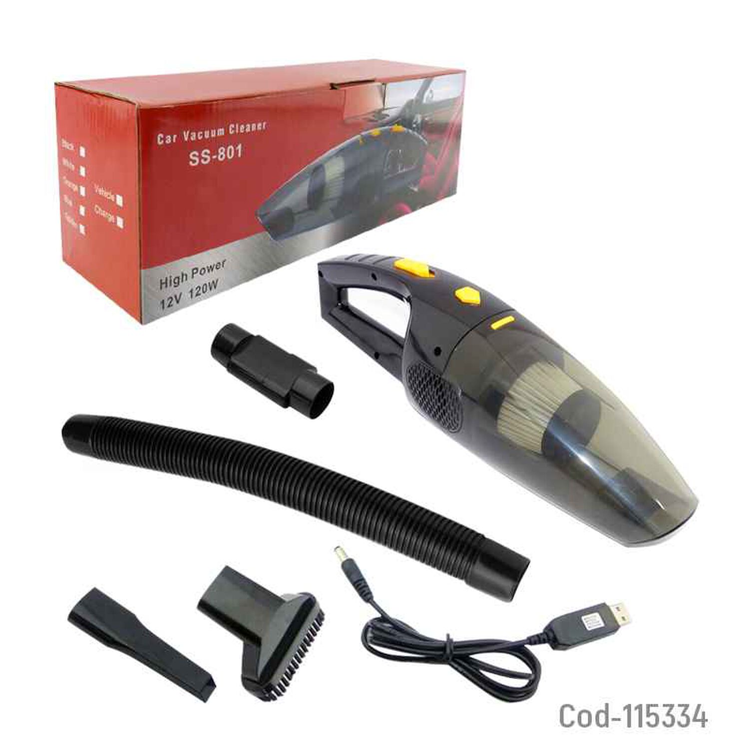 Aspiradora Inal&aacute;mbrica Recargable Para Auto | 120w De Potencia Y Portabilidad Total image number 2.0