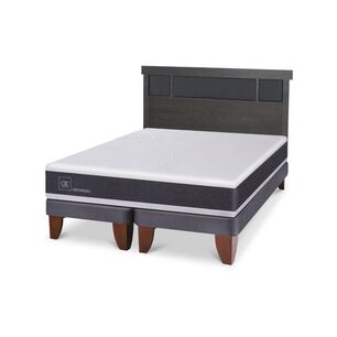 Cama Europea Cic Ortopedic / 2 Plazas / Base Dividida + Respaldo