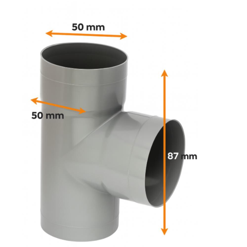 Tee Pvc Sanitario Gris 50 X 50mm Pvc Petroflex image number 2.0