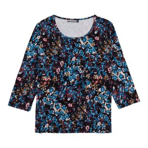 Polera Full Print Manga Larga Cuello Redondo Mujer Lesage