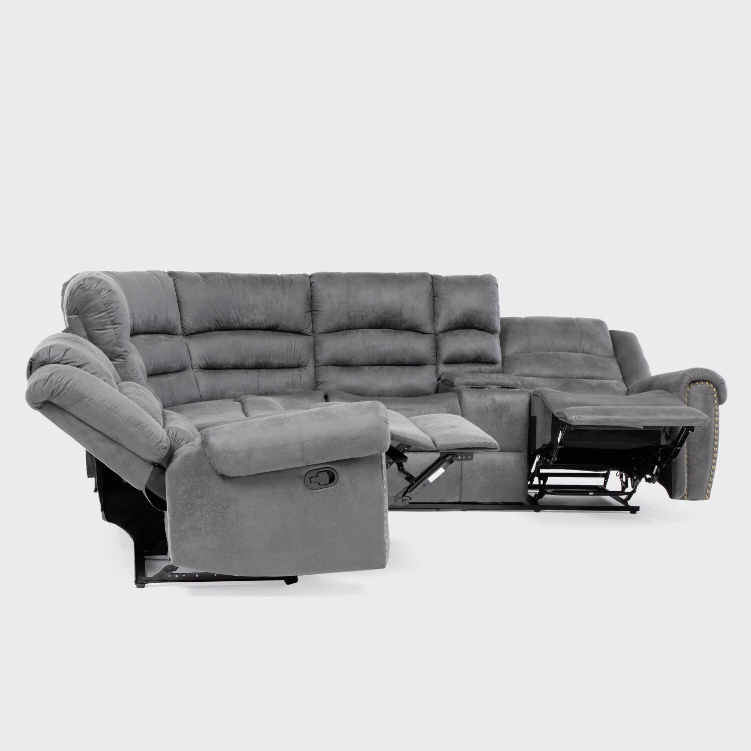 Sof&aacute; Seccional Reclinable Moderno Gris Castle 7245chcgr image number 5.0