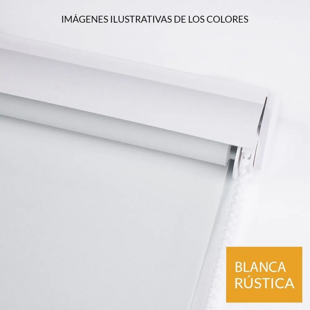 Cortina Roller Rustica Deluxe 100x160 Cm Blanco image number 1.0