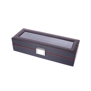 Caja Estuche Organizador De 6 Relojes Bordado Elegante