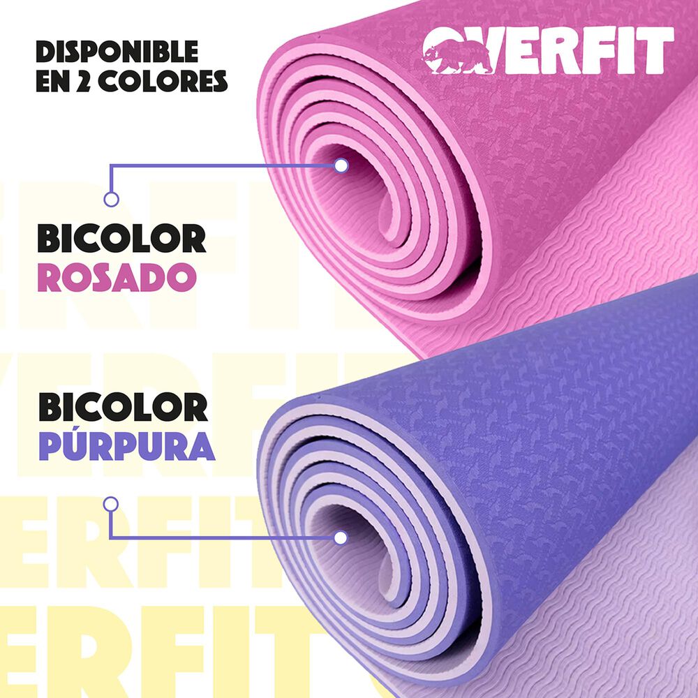 Mat Yoga Tpe 6mm Overfit Alfombra Alfombra Pilates Bicolor image number 5.0