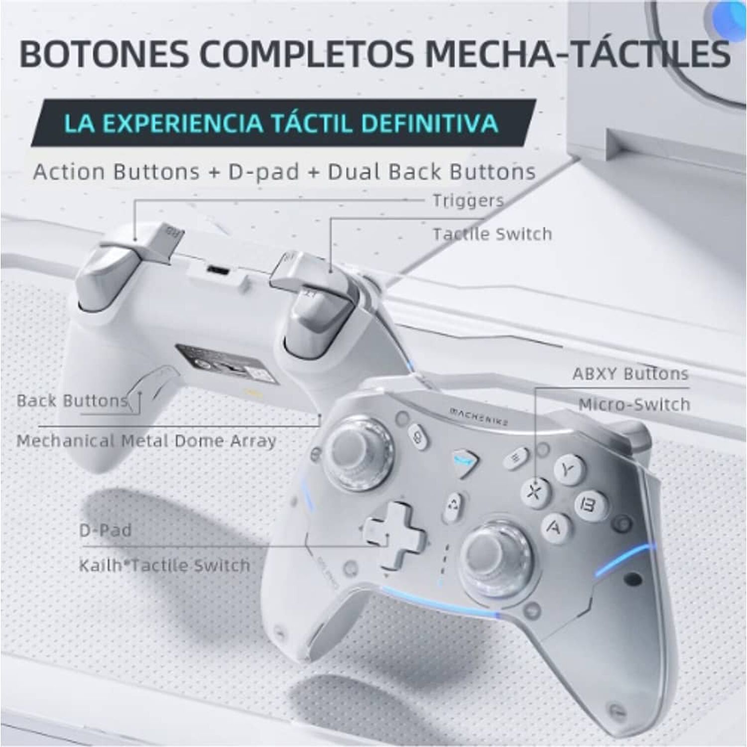 Control Joystick Inal&aacute;mbrico G5 Pro Blanco image number 5.0