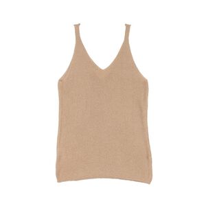Polera Tejida Sin Mangas Cuello V Mujer Kimera