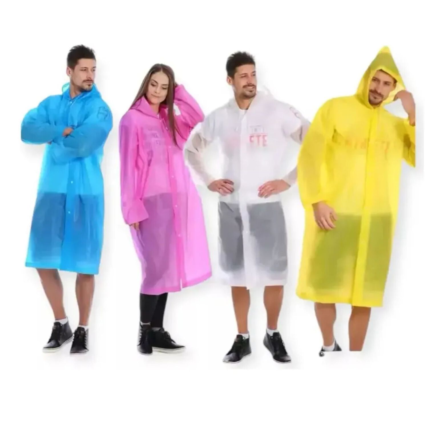 Set De 12 Ponchos Impermeable Capas De Agua Capas De Lluvia Colores Surtidos image number 4.0