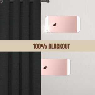 Cortina Engomada Termica 100% Blackout De Tipo Lino