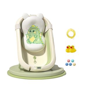 Ba&ntilde;era Con Term&oacute;metro Coj&iacute;n Premium Verde Lubabycas