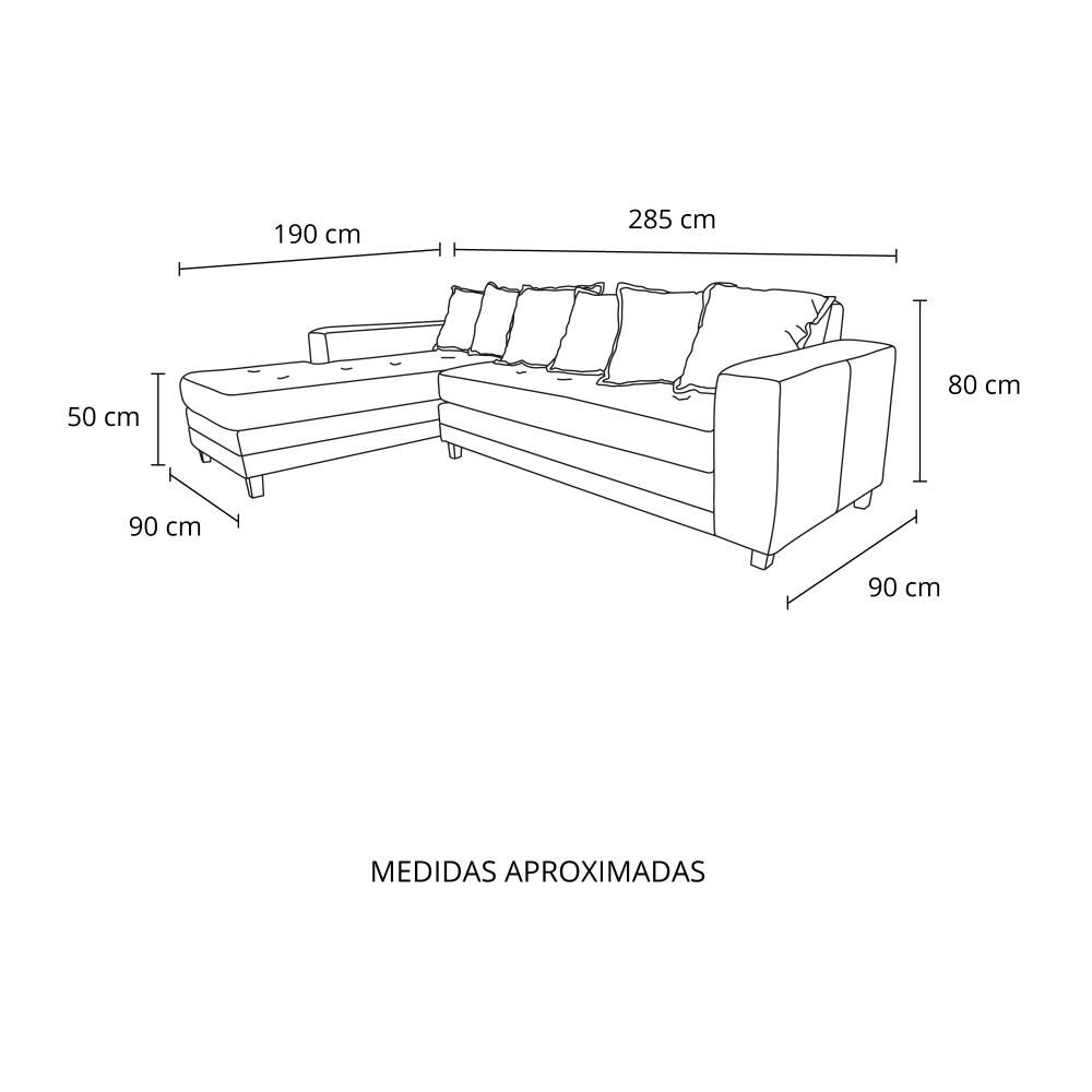 Sof&aacute; Seccional Living Factory New Venecia / 4 Cuerpos image number 7.0
