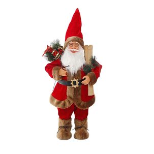 Viejo Pascuero Muñeco De Navidad 35 Cm Rojo