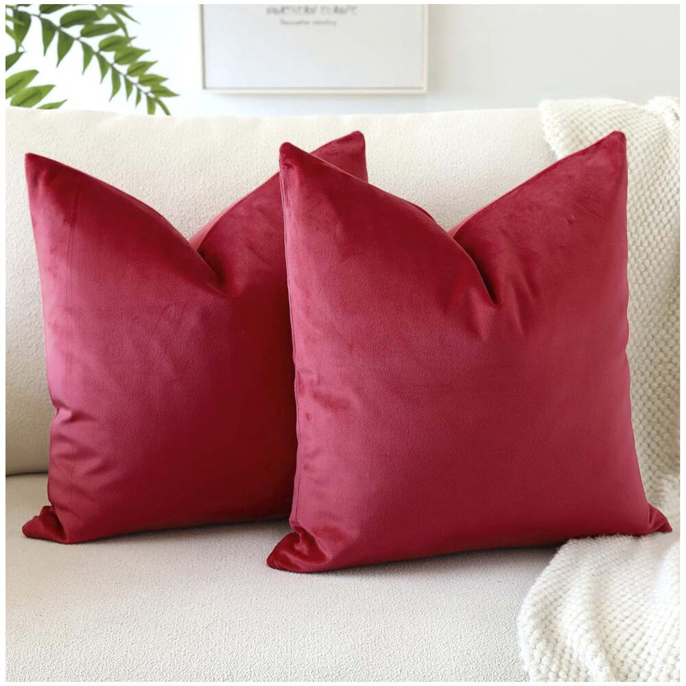 Pack De 02 Fundas De Coj&iacute;n De Terciopelo Suave 45x45 Mod14 image number 2.0