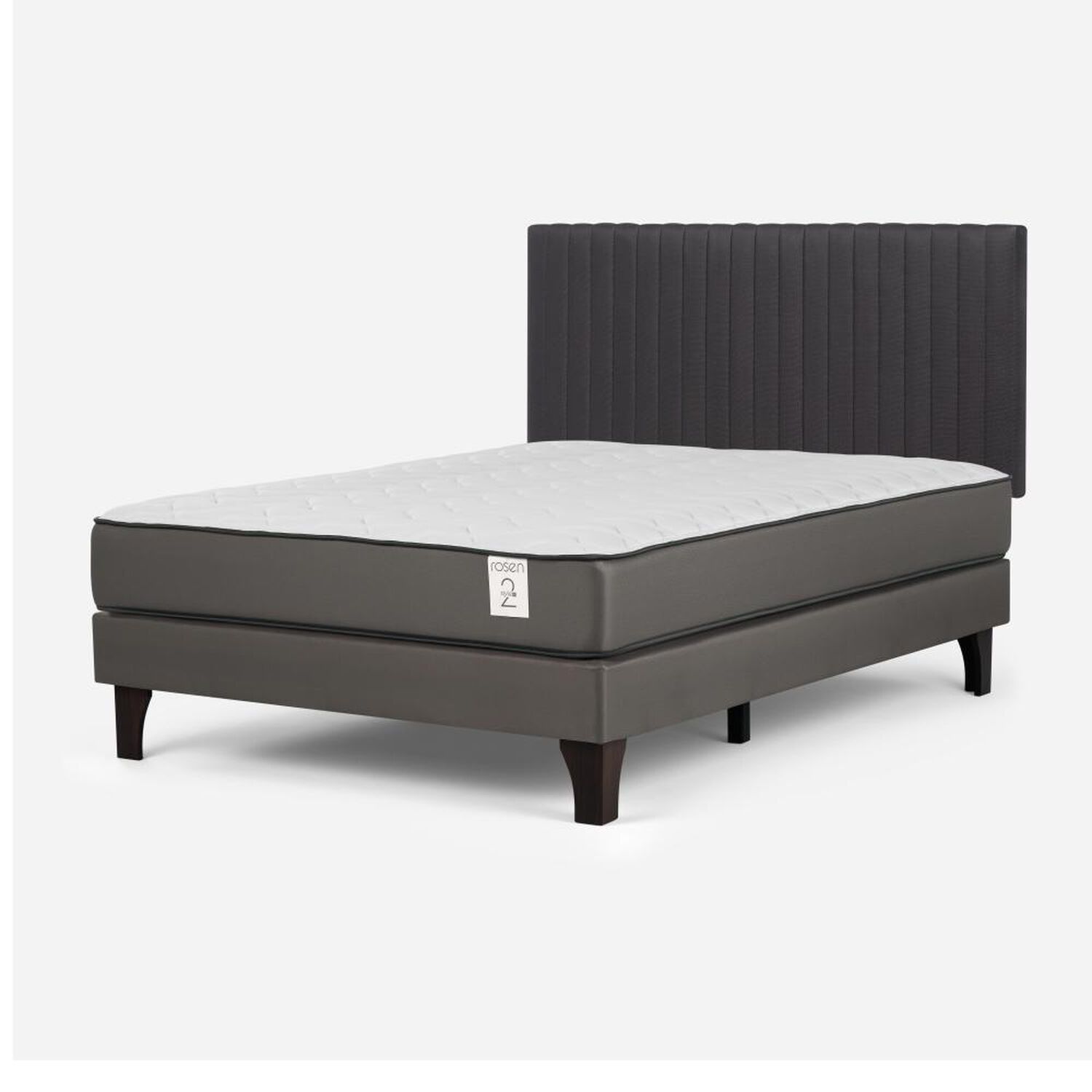 Cama Europea Rosen New Style 2 Plus / 2 Plazas / Base Normal + Respaldo image number 2.0