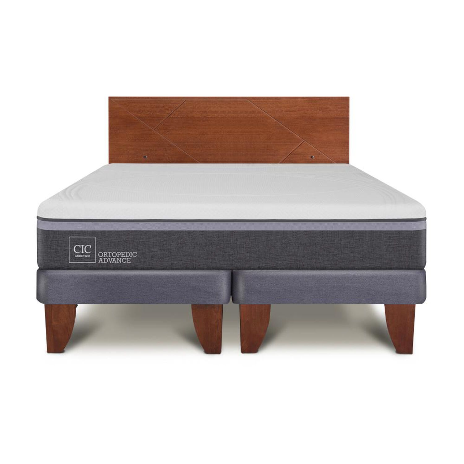Cama Europea Cic Ortopedic Advance / 2 Plazas / Base Dividida + Respaldo image number 0.0