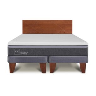 Cama Europea Cic Ortopedic Advance / 2 Plazas / Base Dividida + Respaldo