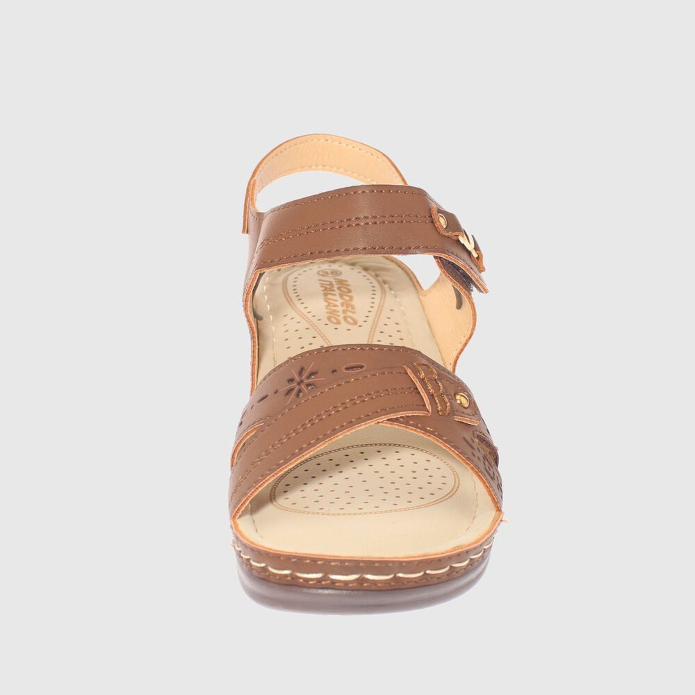 Sandalia Confort Caf&eacute; Modelo Italiano Art. 5ask76614brown image number 2.0