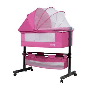 Cuna Colecho Cozy Con Colch&oacute;n Mosquitero Y Canasto Rosa Huvi