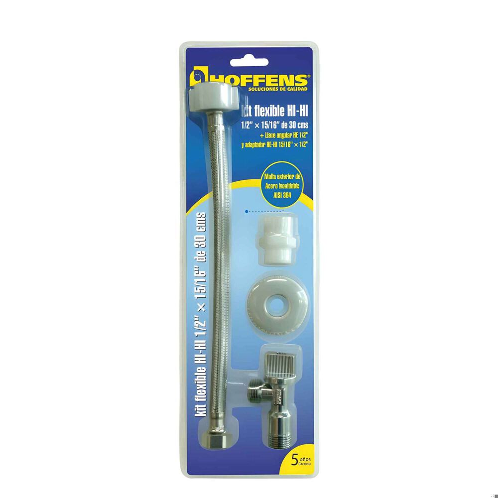 Kit Llave Angular + Flexible De 30cms Hi-hi 1/2" X 15/16" - Hoffens image number 0.0