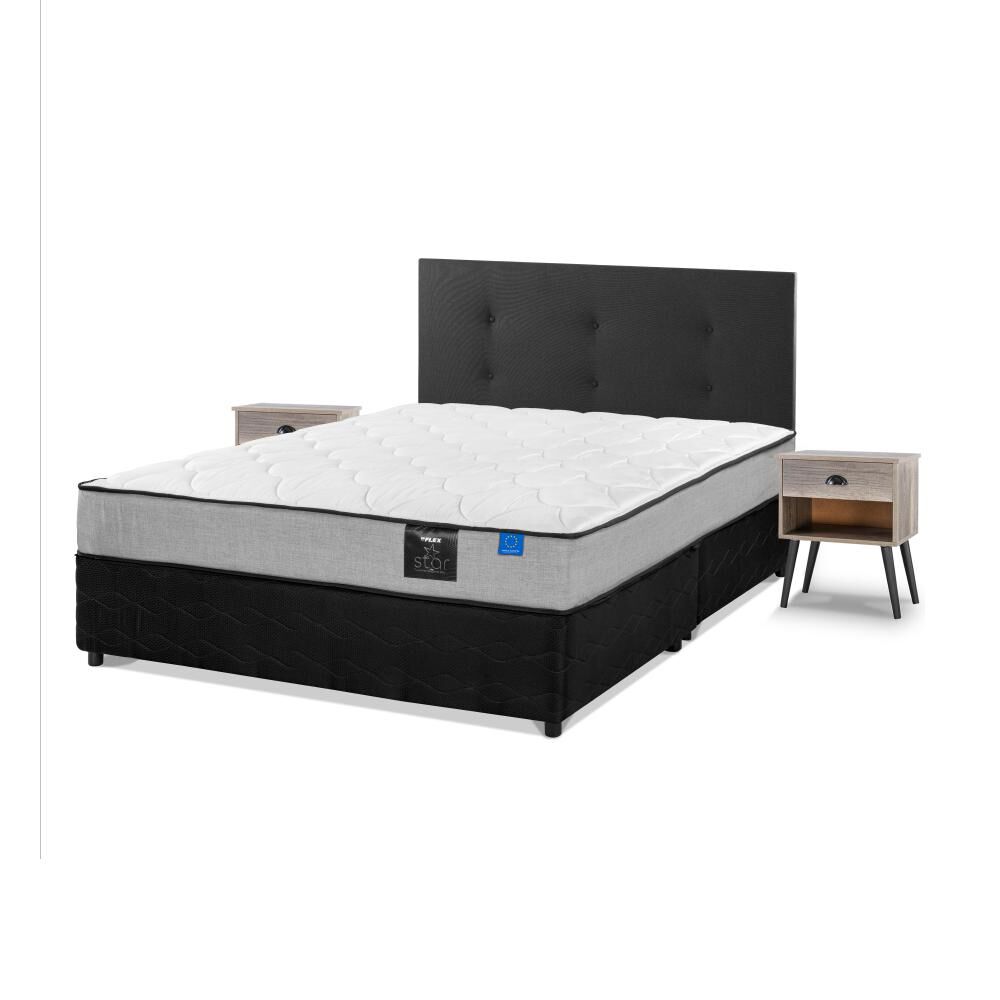 Cama Americana Flex Star / 2 Plazas / Base Dividida + Set De Maderas image number 0.0