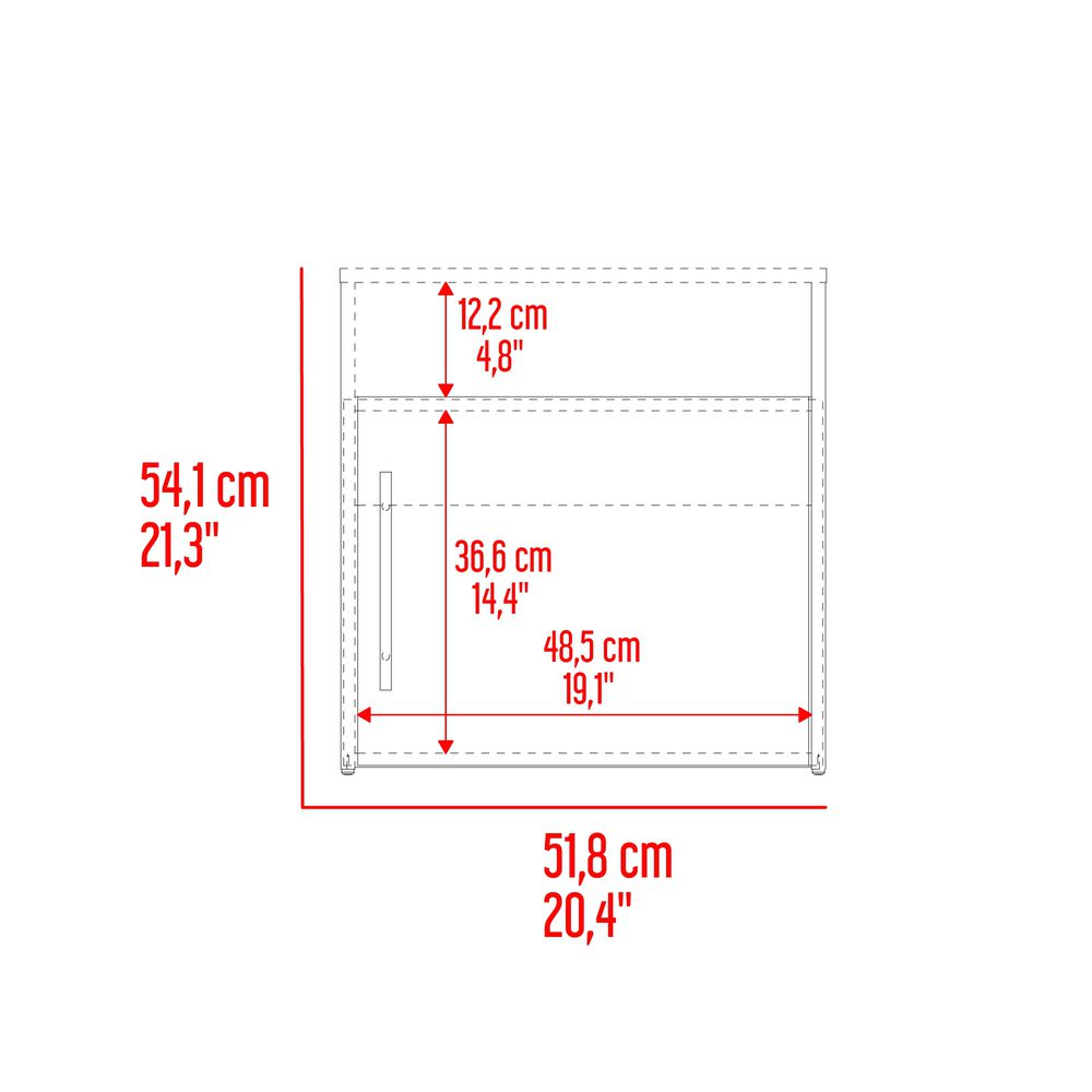 Velador Con 1 Puerta 54,1x52x42,3 Cm Café Y Negro image number 8.0