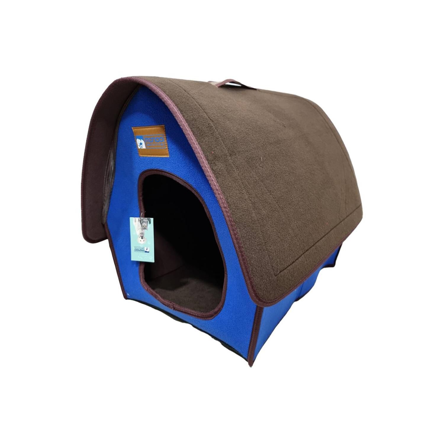 Casa Cama Peque&ntilde;a Comoda Plegable Para Perros Y Gatos Azul image number 1.0