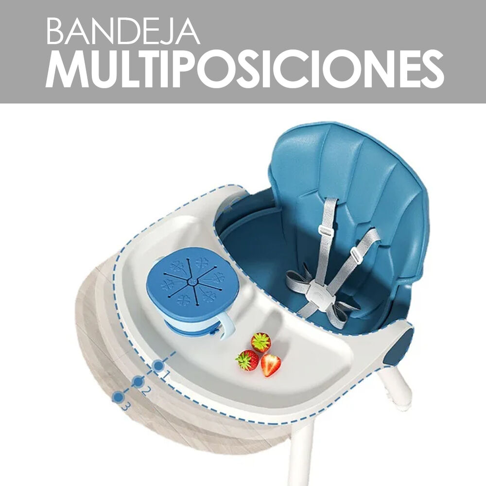 Silla De Comer Multi Etapas 4 En 1 Azul Babymine image number 2.0