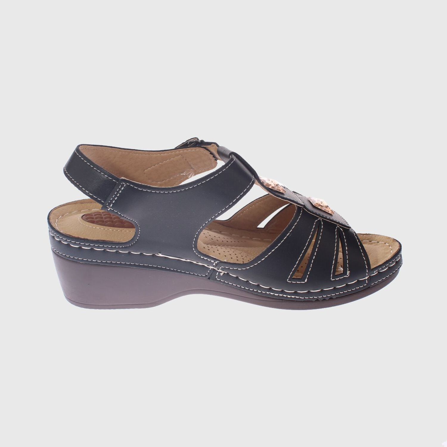 Sandalia Confort Negro Modelo Italiano Art. 5ask73335black image number 3.0