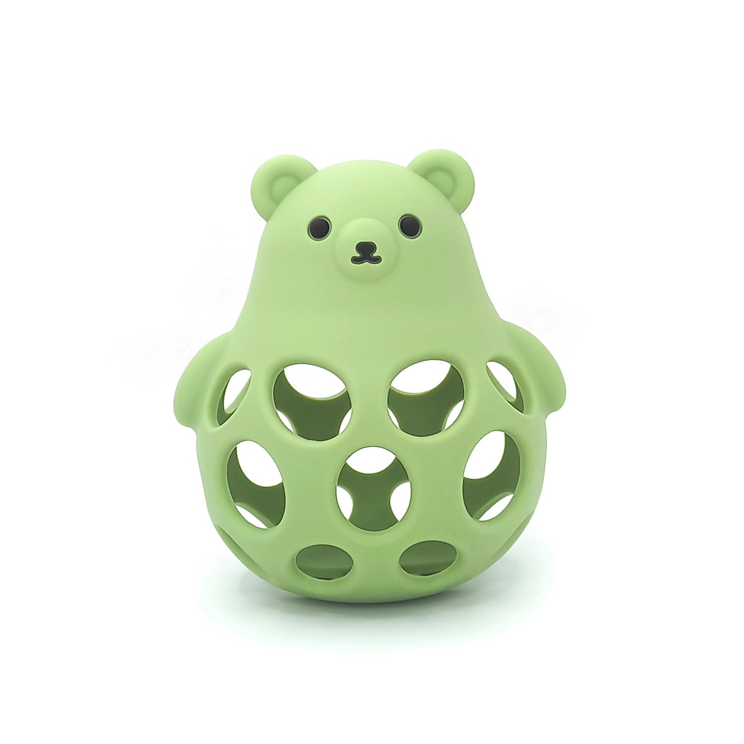 Juguete Mordedor Oso De Silicona Verde Oliva image number 1.0