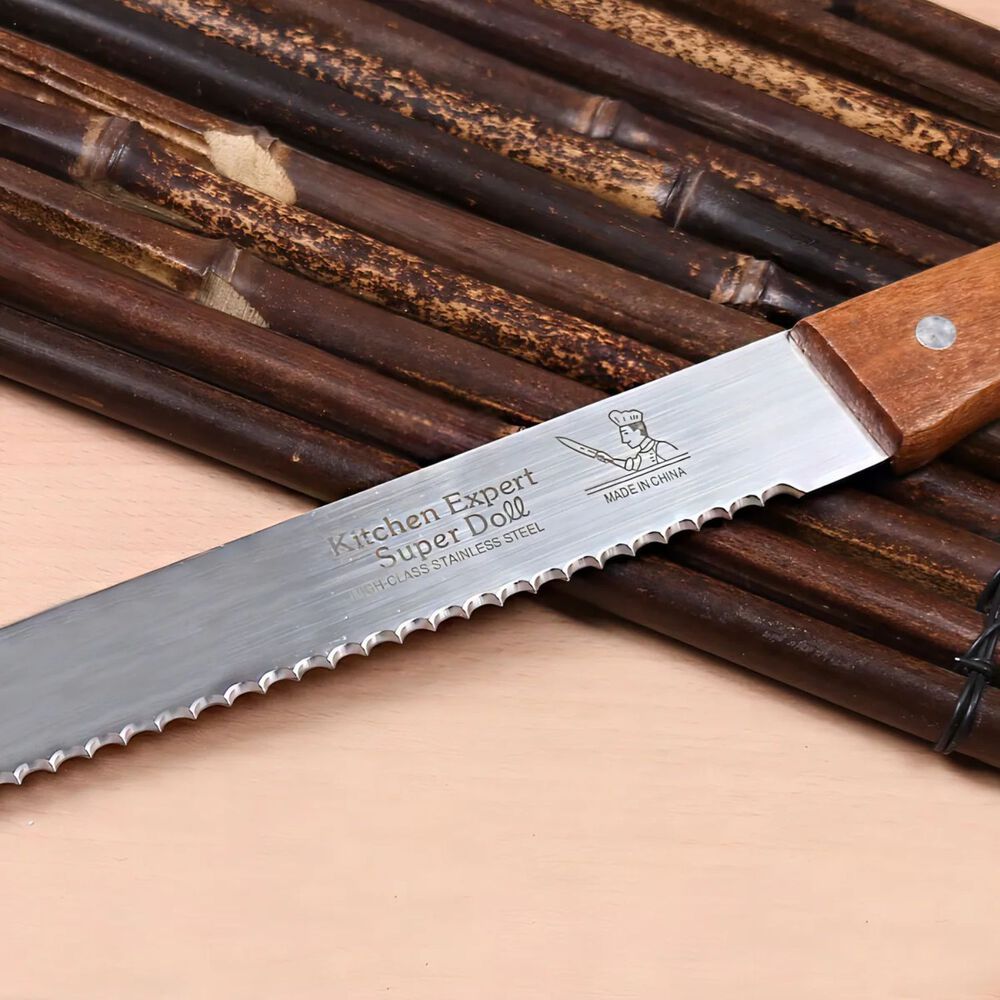 Set 12 Cuchillo Para Cortar Pan Queque Bizcocho Reposteria image number 5.0