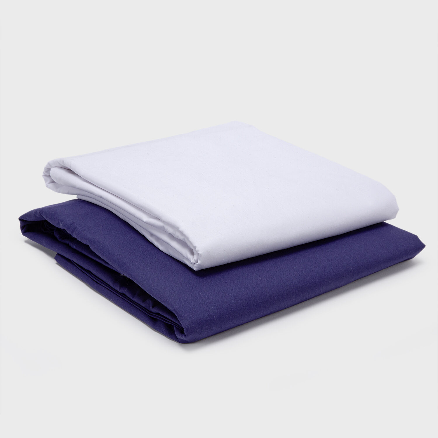 Pack 2 Sabanas Unicolor Arthome Azul + Blanca 2 Plazas 144 Hilos image number 0.0