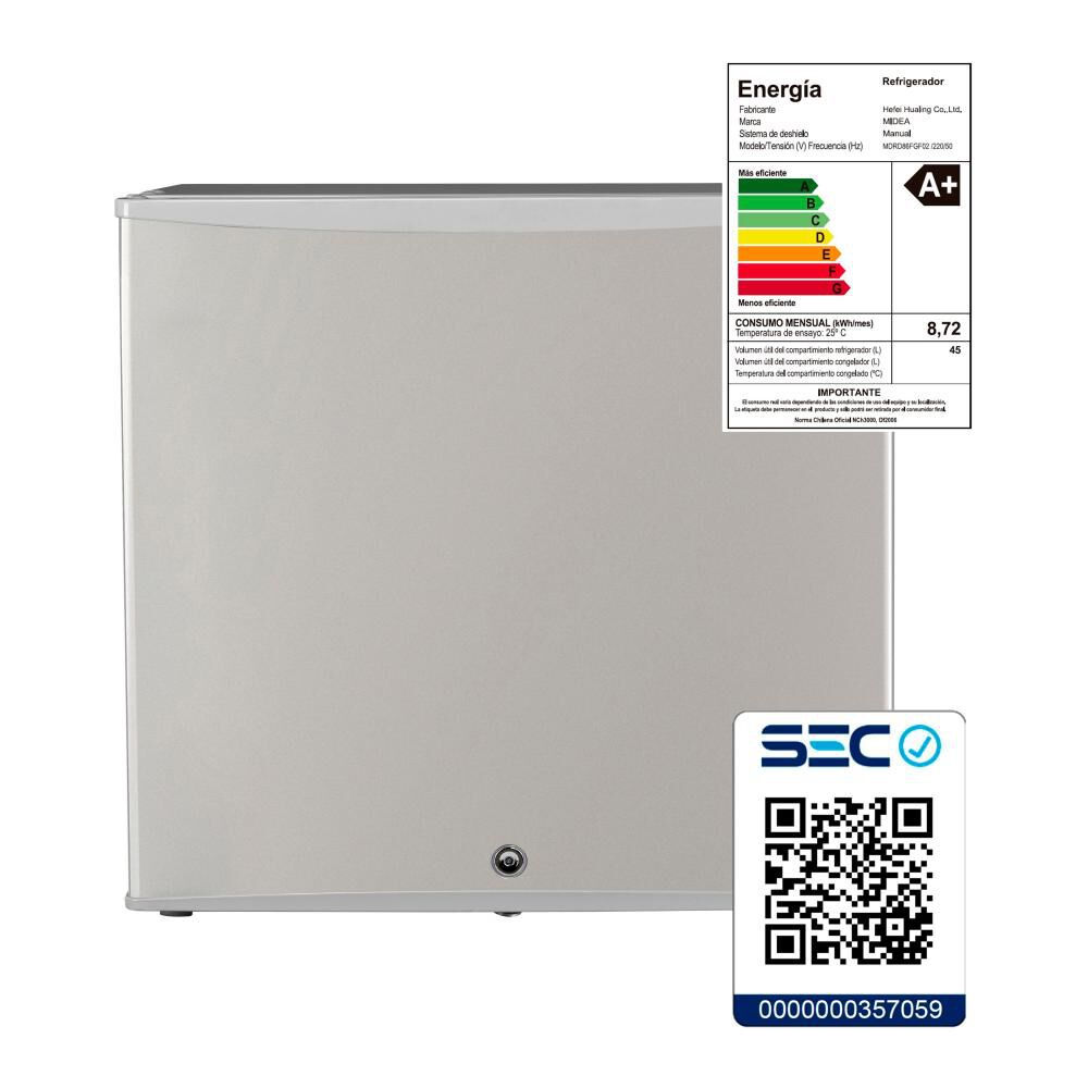 Frigobar Midea MDRD86FGF02 / Frío Directo / 45 Litros / A+ image number 5.0