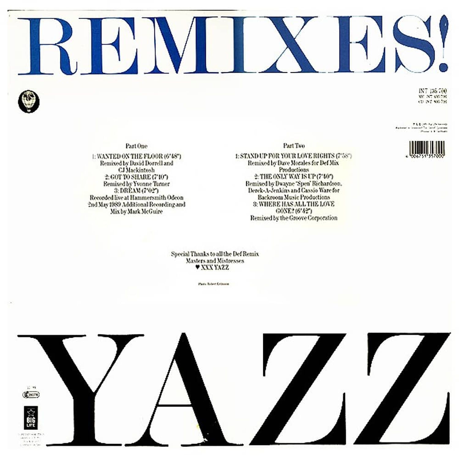 Yazz - The Wanted Remixes | Vinilo Usado image number 1.0