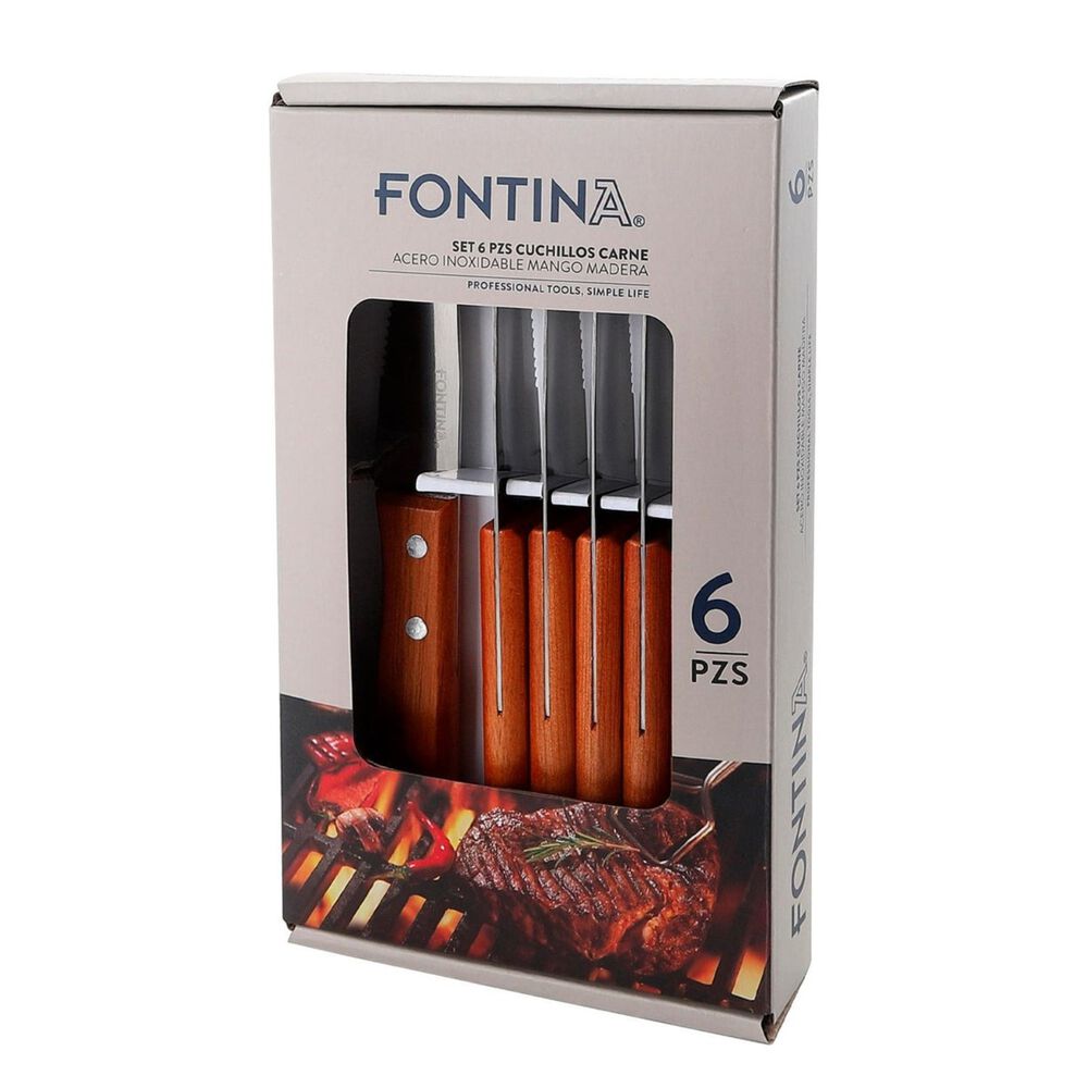 Set 6 Cuchillos Parrilleros Carne image number 1.0