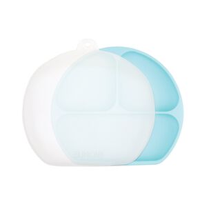 Plato Con Tapa+agarre (silicona) / Gripdish&stretchlid Azul