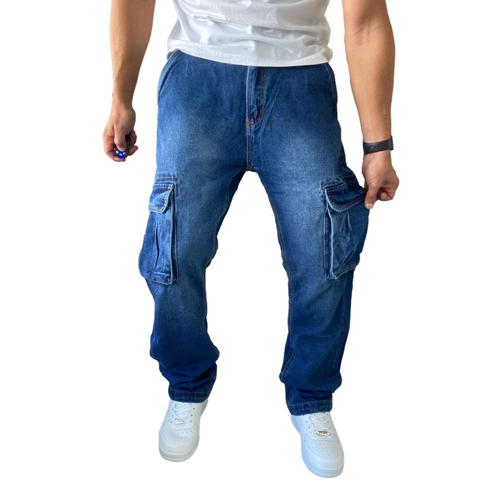 Jeans Diábolo Cargo Relaxed Fit Hombre image number 9.0