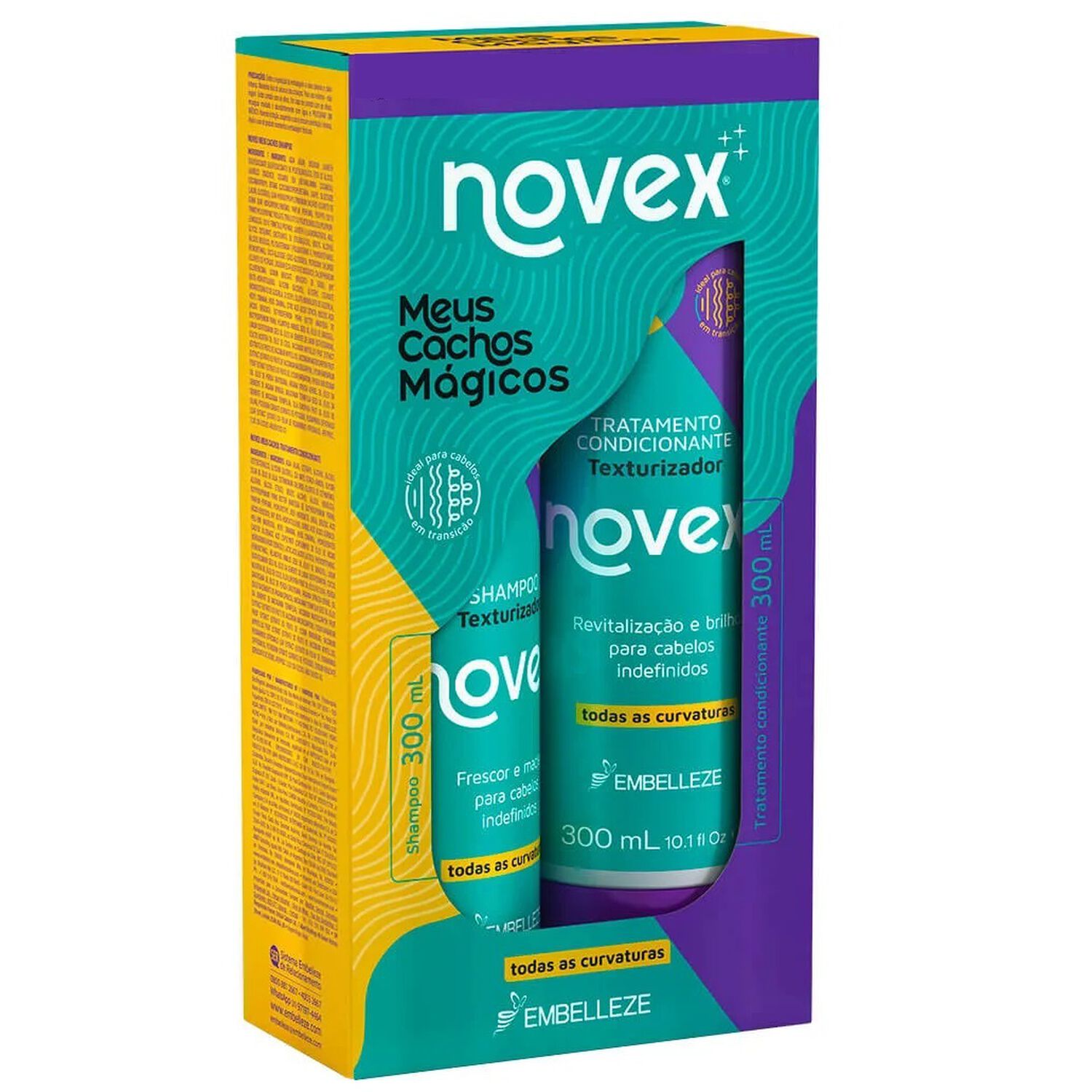 Kit Sh/acond Meus Cachos Magicos 300ml Novex image number 0.0
