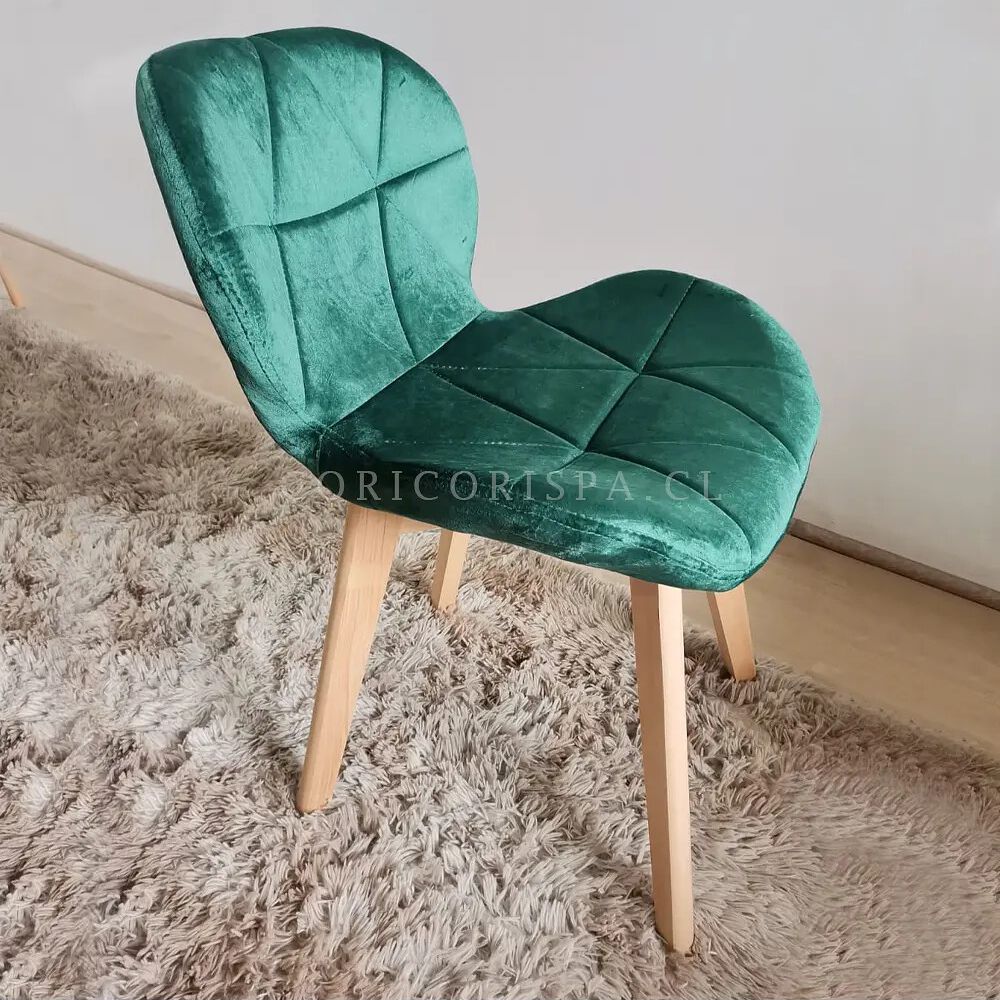 Comedor Medlock 120x80cm + 4 Sillas Mariposa Velvet Verde image number 2.0