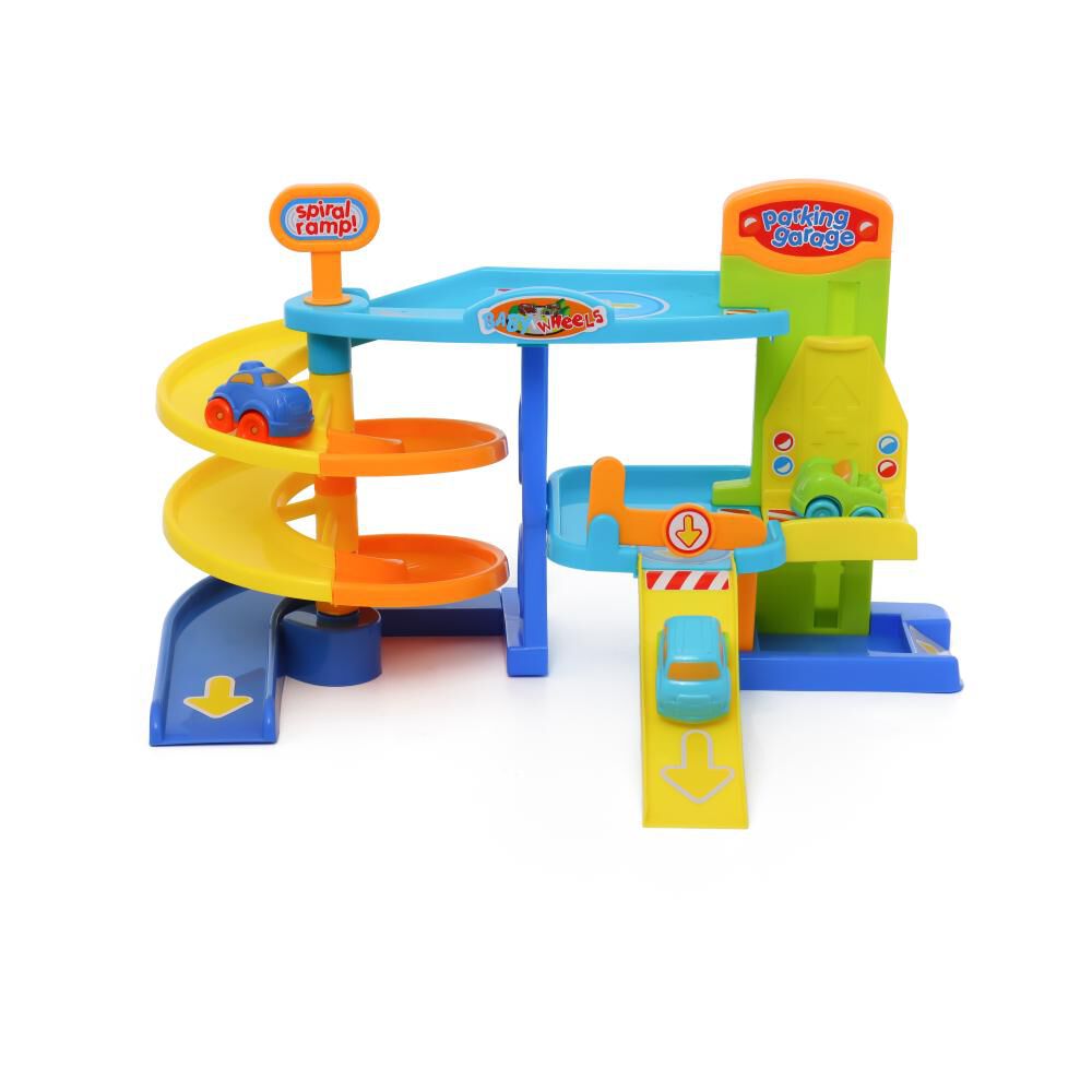 Parking 46x31x28cms, Rampa Espiral, Ascensor, 3 Autos Happy Line image number 2.0